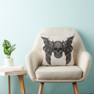 Coussin Un joli crâne d'Halloween