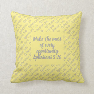 Coussin Un joli langage de la Bible chrétienne personnalis