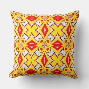 Coussin Un joli motif rouge blanc classique