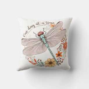 Coussin Un jour à la fois Sublimation de libellules