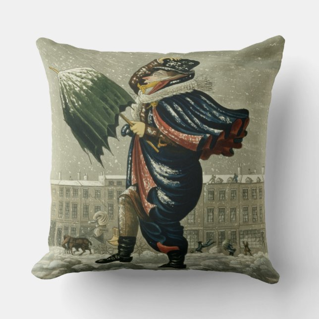 Coussin Un Joyeux Noël et une bonne année à Londres, (Recto)