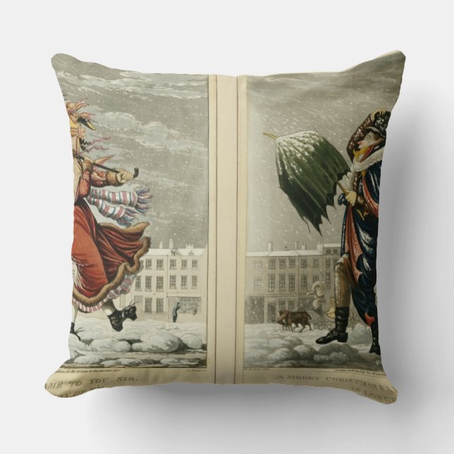 Coussin Un Joyeux Noël et une bonne année à Londres : (Recto)