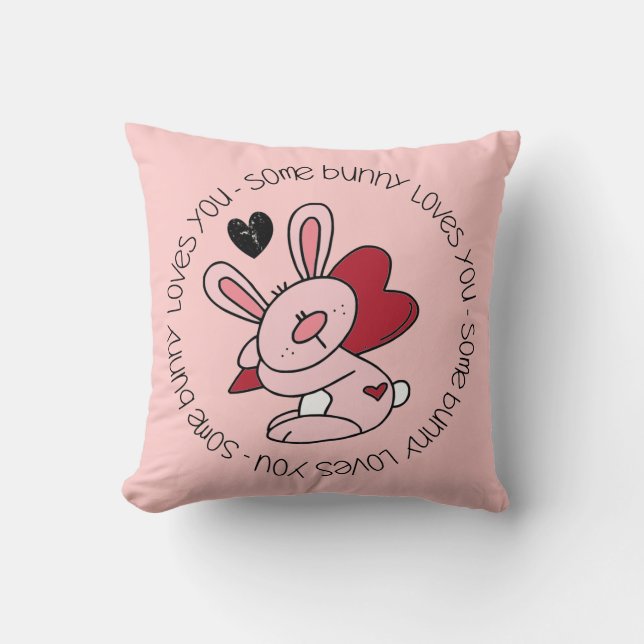 Coussin Un Lapin T'Aime (Recto)