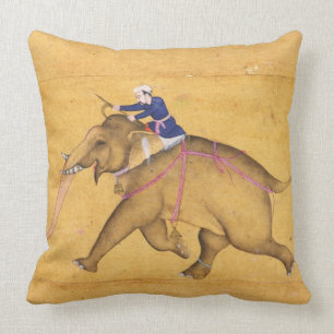 Coussin Un Mahout montant un éléphant, du grand Clive