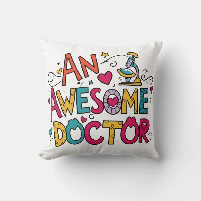 Coussin Un médecin génial  (Recto)
