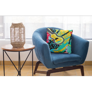 Coussin Un mélange musical Abstrait