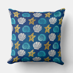 Coussin Un monde de coquillages