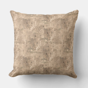 Coussin Un motif de répétition couleur bronze doux de nomb