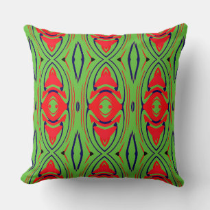 Coussin Un motif en tissu classique coloré et dynamique