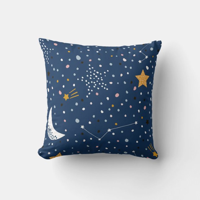 Coussin Un motif enfantin sans couture avec un ciel étoilé (Recto)