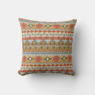 Coussin Un motif ethnique clair et transparent, coloré.