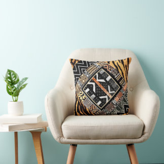 Coussin Un Motif Graphique Africain