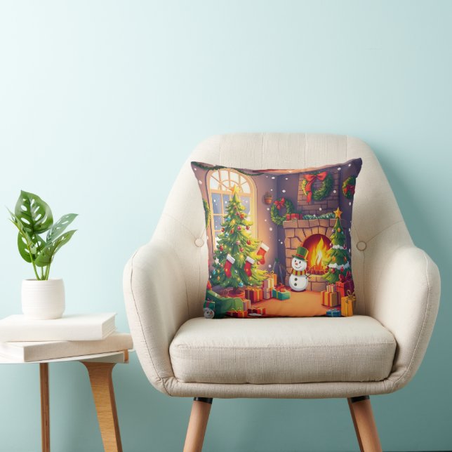 Coussin "Un Noël cosy Wonderland (Chaise)