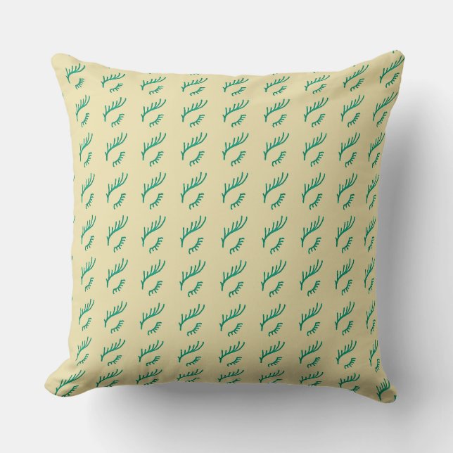 Coussin Un oeil vert éclabouille sur un Arrière - plan jau (Recto)