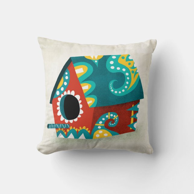 Coussin Un Oiseau fantaisiste (Recto)