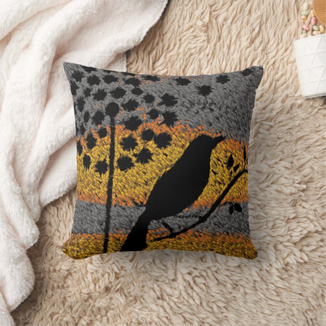 Coussin Un oiseau parmi les plumes (Couverture)