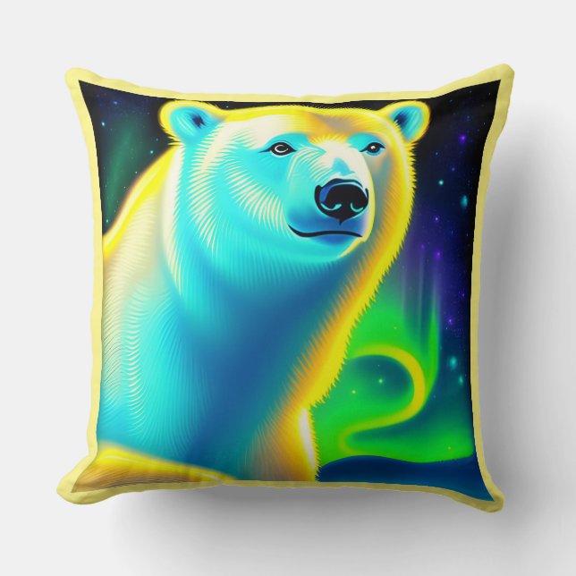 Coussin Un ours polaire étonnant. (Recto)