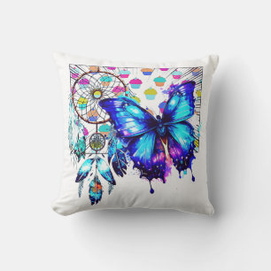 Coussin Un Papillon, Un Catcher De Rêve Et Des Cupcakes