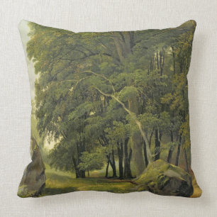 Coussin Un paysage boisé (huile sur le papier sur le