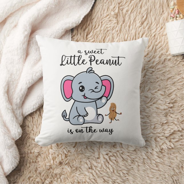Coussin Un petit arachide sucré en route Nouveau bébé cool (Couverture)