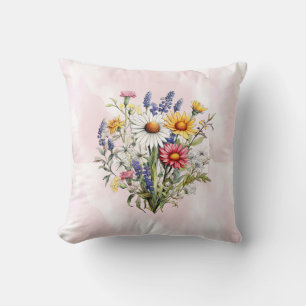 Coussin Un petit Fleur sauvage Boho Baby shower moderne fi