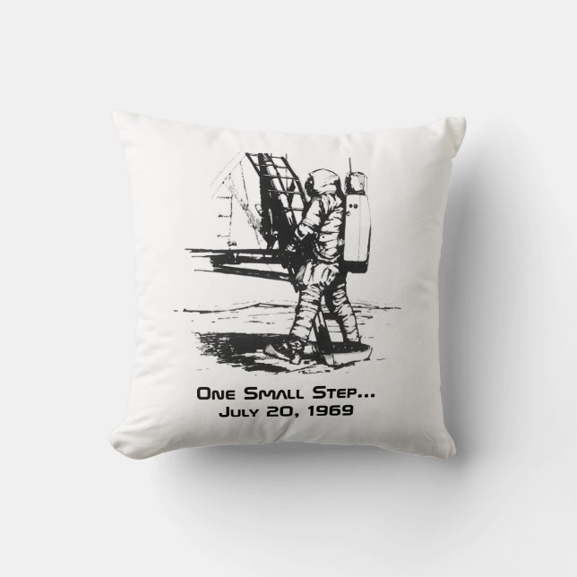 Coussin Un Petit Pas Apollo 11 Lune Atterrissage (Recto)