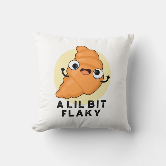 Coussin Un Petit Peu Flaky Drôle Croissant Pâtissier (Recto)