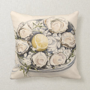 Coussin Un plat des huîtres 2012
