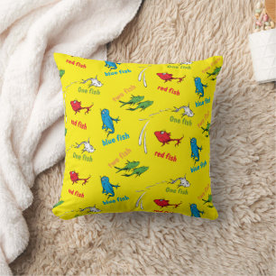 Coussin Un Poisson Deux Poissons Motif Jaune