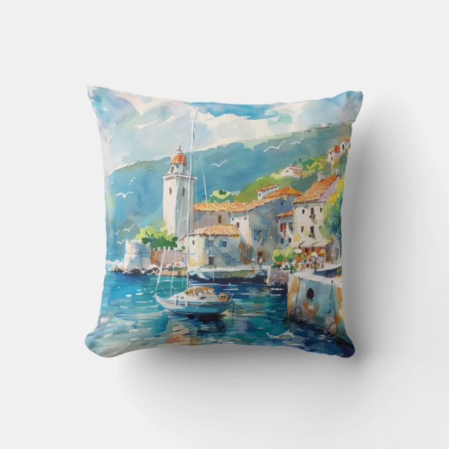 Coussin Un port maritime (Recto)