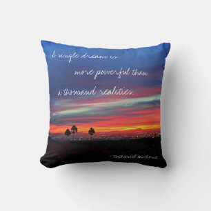 Coussin Un Rêve Unique Est Cité Orange Blue Sunset Photo
