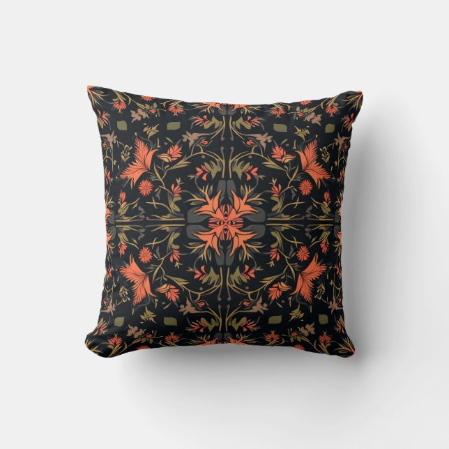 Coussin un salon en fleurs (Recto)