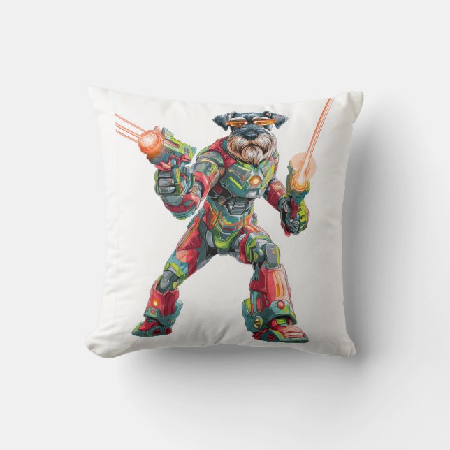 Coussin Un_schnauzer_en_armure_futuriste (Recto)