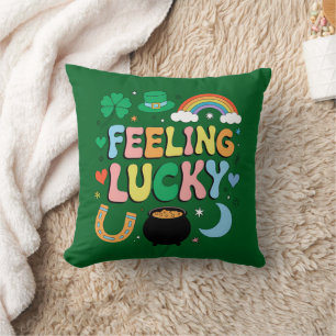 Coussin Un Shamrock irlandais au charme de Jour de la Sain