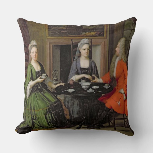 Coussin Un thé (huile sur la toile) (Recto)