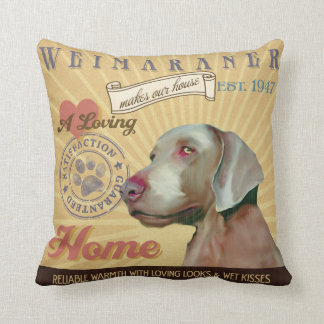 Coussin Un Weimaraner affectueux fait notre maison de