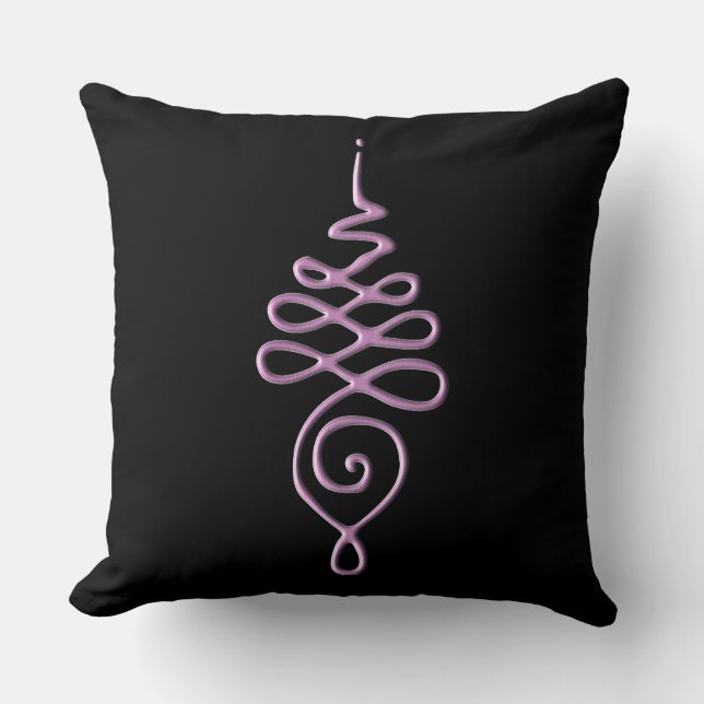 Coussin Unalome rose  (Recto)