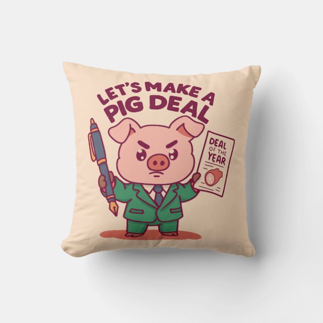 Coussin Une affaire de cochon (Recto)