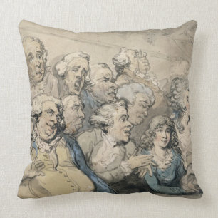 Coussin Une assistance au théâtre de ruelle de Drury