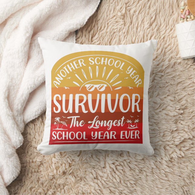 Coussin Une autre année scolaire Survivante Funny School (Couverture)
