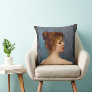 Coussin Une beauté italienne par Eugen von Blaas