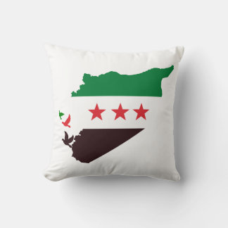 Coussin Une carte de la Syrie avec le drapeau de la révolu