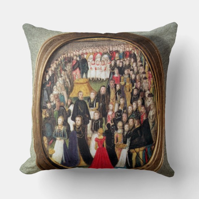 Coussin Une cérémonie élisabéthaine de jeudi saint, c.1560 (Recto)