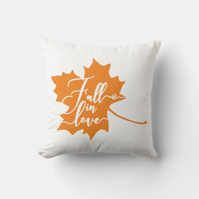 Coussin Une chute réversible dans la feuille d'amour (Recto)
