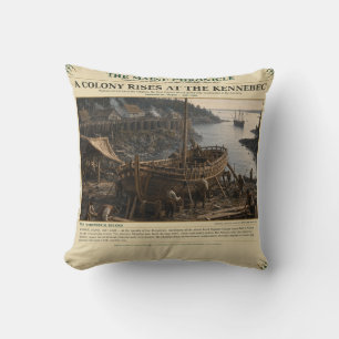 Coussin Une colonie s'élève au Kennebec-1607–1608 Histoi