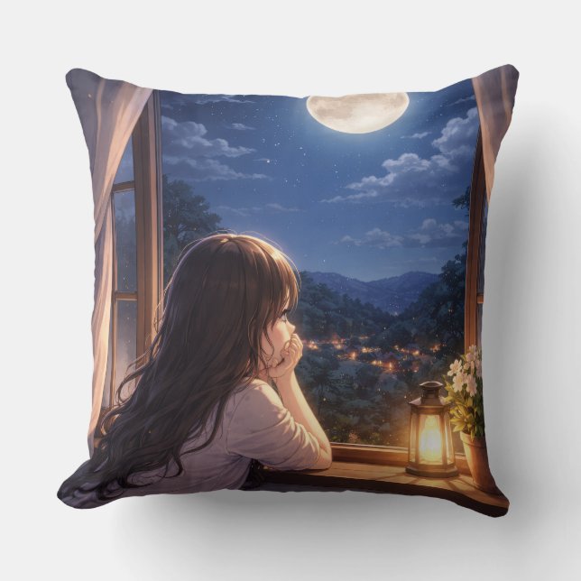 Coussin Une Conversation Silencieuse avec le Ciel (Recto)