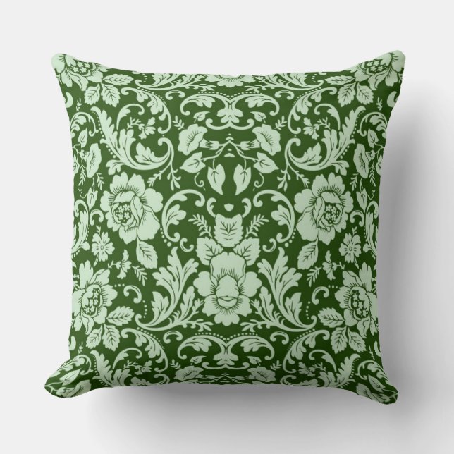Coussin Une damassé florale antique (Recto)