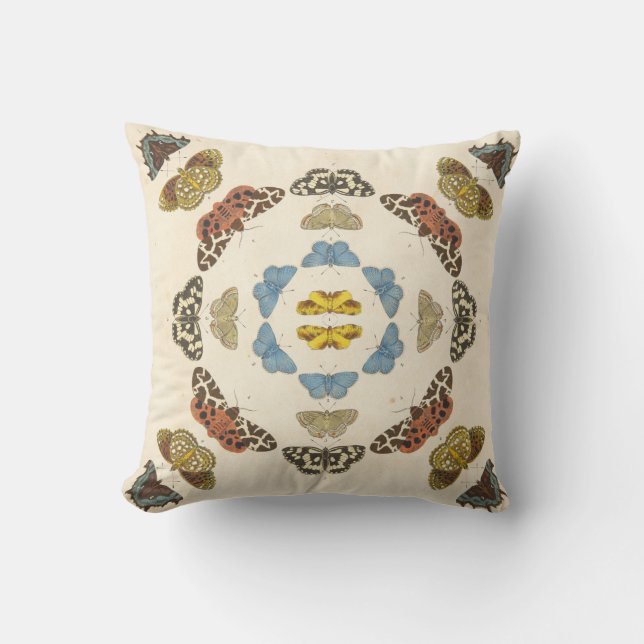 Coussin Une description rare des papillons et des mites (Recto)