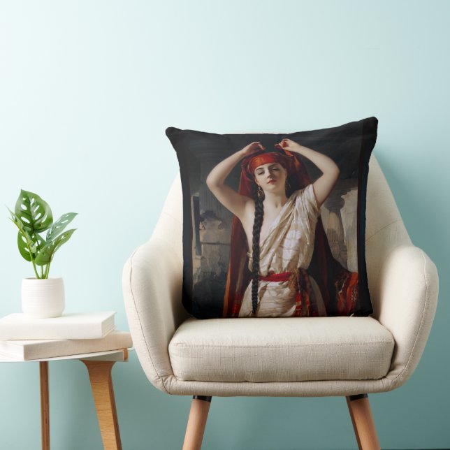Coussin Une Égyptienne Se Préparant Pour Le Bain (Chaise)