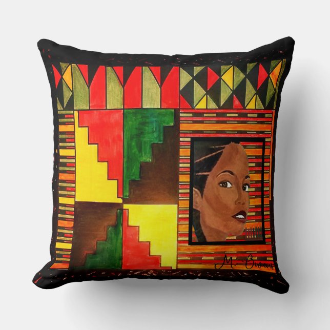 Coussin Une explosion de l'oreiller à lancer de Kwanzaa (Recto)